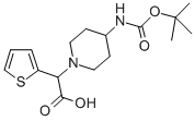 2-(4-BOC-氨基-1-哌啶基)-2-(2-噻吩基)乙酸, 885275-38-7, 结构式