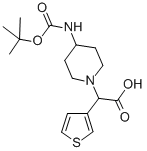 (4-BOC-AMINO-PIPERIDIN-1-YL)-THIOPHEN-3-YL-ACETIC ACID Structure