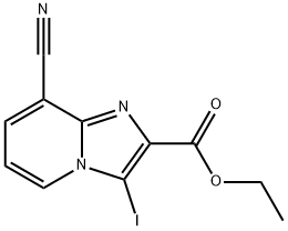 8-氰基-3-碘咪唑并[1,2-A]吡啶-2-甲酸乙酯, 885275-52-5, 结构式