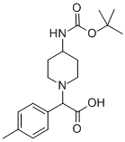 (4-BOC-AMINO-PIPERIDIN-1-YL)-P-TOLYL-ACETIC ACID Structure