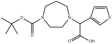 1-BOC-4-(CARBOXY-THIOPHEN-3-YL-METHYL)-[1,4]DIAZEPANE Structure