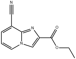 8-CYANO-IMIDAZO[1,2-A]PYRIDINE-2-CARBOXYLIC ACID ETHYL ESTER 化学構造式