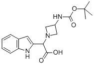 (3-BOC-AMINO-AZETIDIN-1-YL)-(1H-INDOL-2-YL)-ACETIC ACID Structure