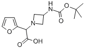 (3-TERT-BUTOXYCARBONYLAMINO-AZETIDIN-1-YL)-FURAN-2-YL-ACETIC ACID Structure