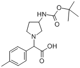 (3-BOC-AMINO-PYRROLIDIN-1-YL)-P-TOLYL-ACETIC ACID Structure