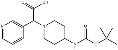 (4-BOC-AMINO-PIPERIDIN-1-YL)-PYRIDIN-3-YL-ACETIC ACID Structure
