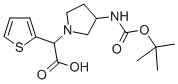 (3-BOC-AMINO-PYRROLIDIN-1-YL)-THIOPHEN-2-YL-ACETIC ACID Struktur