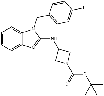 1-BOC-3-[1-(4-FLUORO-BENZYL)-1H-BENZOIMIDAZOL-2-YLAMINO]-AZETIDINE Structure