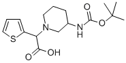2-(3-BOC-氨基-1-哌啶基)-2-(2-噻吩基)乙酸, 885276-49-3, 结构式
