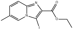 3-IODO-6-METHYL-IMIDAZO[1,2-A]PYRIDINE-2-CARBOXYLIC ACID ETHYL ESTER Struktur