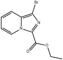 1-ブロモイミダゾ[1,5-A]ピリジン-3-カルボン酸エチル 化学構造式