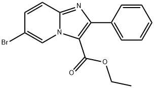 6-溴-2-苯基咪唑并[1,2-A]吡啶-3-羧酸乙基酯, 885276-79-9, 结构式