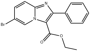 6-BROMO-2-PHENYL-IMIDAZO[1,2-A]PYRIDINE-3-CARBOXYLIC ACID ETHYL ESTER Structure