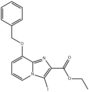 8-(苄氧基)-3-碘咪唑并[1,2-A]吡啶-2-甲酸乙酯, 885276-85-7, 结构式