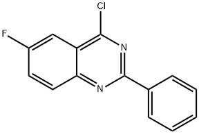 QUINAZOLINE, 4-CHLORO-6-FLUORO-2-PHENYL- Struktur