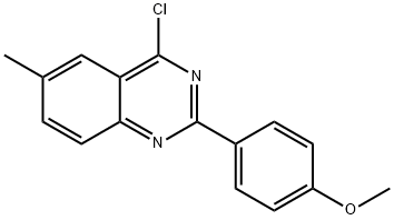 4-CHLORO-2-(4-METHOXY-PHENYL)-6-METHYL-QUINAZOLINE Structure