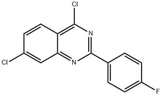 4,7-二氯-2-(4-氟苯基)-喹唑啉, 885277-41-8, 结构式