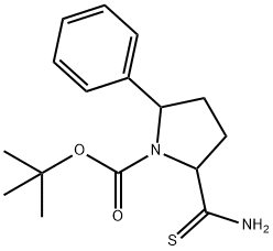 2-PHENYL-5-THIOCARBAMOYL-PYRROLIDINE-1-CARBOXYLIC ACID TERT-BUTYL ESTER Structure