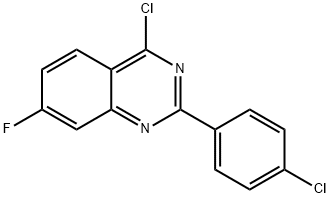 4-CHLORO-2-(4-CHLORO-PHENYL)-7-FLUORO-QUINAZOLINE Struktur