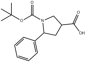 N-BOC-5-苯基-3-吡咯甲酸, 885277-76-9, 结构式