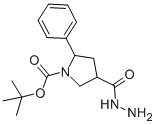 4-HYDRAZINOCARBONYL-2-PHENYL-PYRROLIDINE-1-CARBOXYLIC ACID TERT-BUTYL ESTER Structure