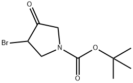 3-BROMO-4-OXO-PYRROLIDINE-1-CARBOXYLIC ACID TERT-BUTYL ESTER Structure