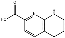 5,6,7,8-テトラヒドロ-1,8-ナフチリジン-2-カルボン酸 化学構造式