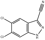 5,6-DICHLORO-1H-INDAZOLE-3-CARBONITRILE Structure