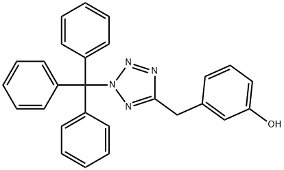 3-(2-TRITYL-2H-TETRAZOL-5-YLMETHYL)-PHENOL Structure