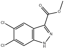 METHYL 5,6-DICHLORO-1H-INDAZOLE-3-CARBOXYLATE 化学構造式