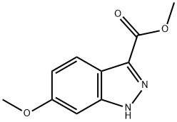 6-メトキシ-1H-インダゾール-3-カルボン酸メチル 化学構造式
