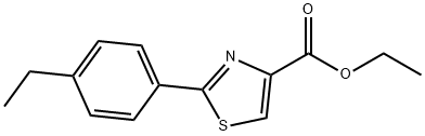 乙基 2-(4-乙基苯基)噻唑-4-羧酸酯 结构式