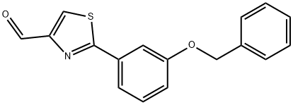 2-(3-(苄氧基)苯基)噻唑-4-甲醛, 885278-72-8, 结构式