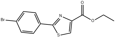 2-(4-ブロモフェニル)チアゾール-4-カルボン酸エチル 化学構造式