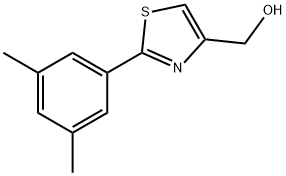 (2-(3,5-二甲基苯基)噻唑-4-基)甲醇 结构式