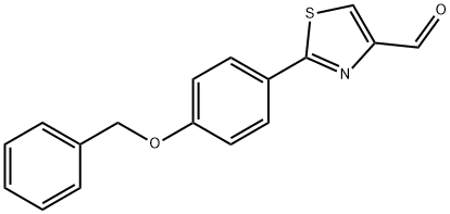2-(4-BENZYLOXY-PHENYL)-THIAZOLE-4-CARBALDEHYDE 结构式