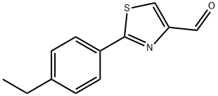 2-(4-ETHYL-PHENYL)-THIAZOLE-4-CARBALDEHYDE,885279-27-6,结构式