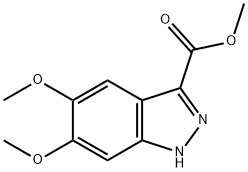 5,6-二甲氧基-1H-吲唑-3-甲酸甲酯, 885279-34-5, 结构式