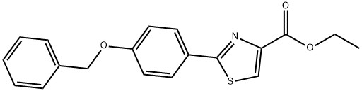 2-(4-BENZYLOXY-PHENYL)-THIAZOLE-4-CARBOXYLIC ACID ETHYL ESTER Structure