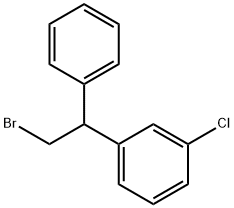1-(2-溴-1-苯基乙基)-3-氯苯 结构式