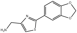C-(2-BENZO[1,3]DIOXOL-5-YL-THIAZOL-4-YL)-METHYLAMINE Structure