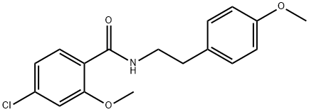 4-CHLORO-2-METHOXY-N-[2-(4-METHOXY-PHENYL)-ETHYL]-BENZAMIDE Structure