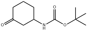 3-N-BOC-アミノシクロヘキサノン 化学構造式