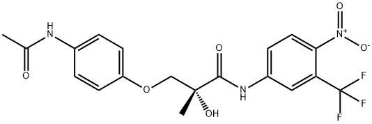 R-3-(4-乙酰氨基苯氧基)-2-羟基-2-甲基-N-(4-硝基-3-三氟甲基苯基)丙酰胺, 885324-25-4, 结构式