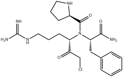 H-D-PRO-PHE-ARG-CHLOROMETHYLKETONE 化学構造式