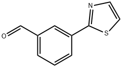 3-(1,3-チアゾール-2-イル)ベンズアルデヒド 化学構造式