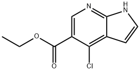 4-クロロ-1H-ピロロ[2,3-B]ピリジン-5-カルボン酸エチル 化学構造式