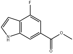 1H-Indole-6-carboxylic acid, 4-fluoro-, Methyl ester Struktur