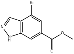 1H-Indazole-6-carboxylic acid, 4-bromo-, methyl ester Struktur
