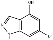 6-ブロモ-1H-インダゾール-4-オール 化学構造式